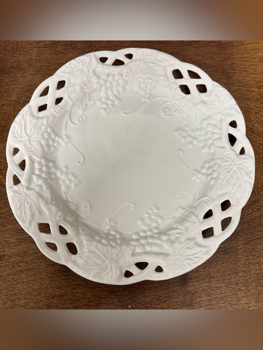 Basic Porcelain White Embossed Plate  - Elegant Home Dining